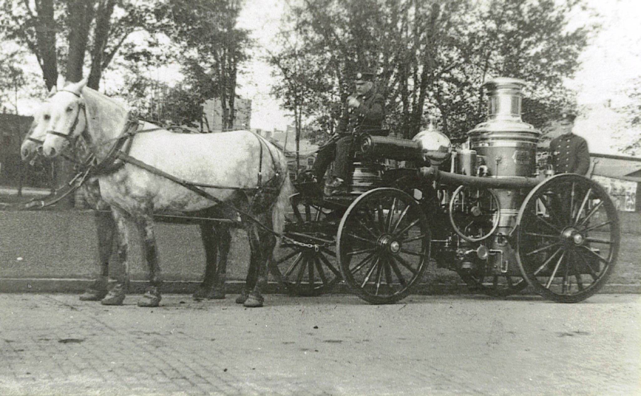 Fire Department History Picture with Horse